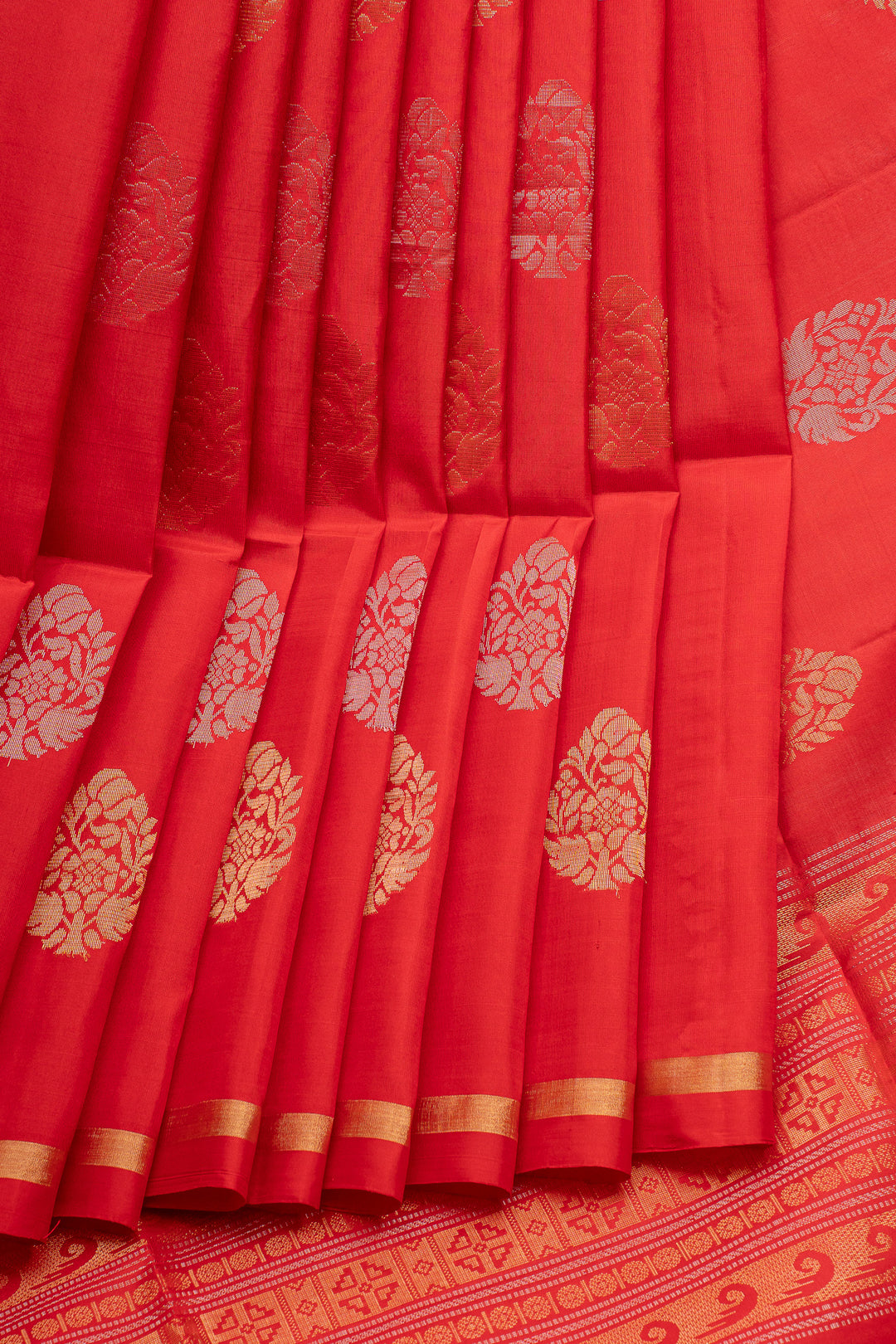 Red Pure Soft Silk Saree