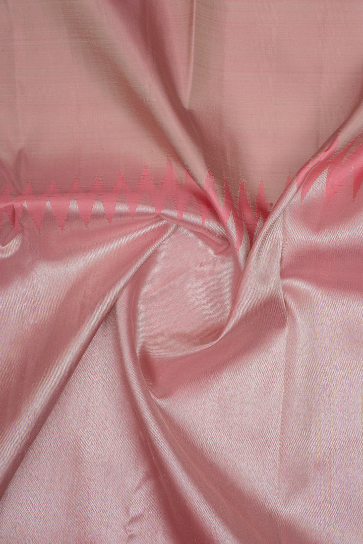 Flamingo Pink Rising 8 Kol Pure Kanchipuram Silk Saree