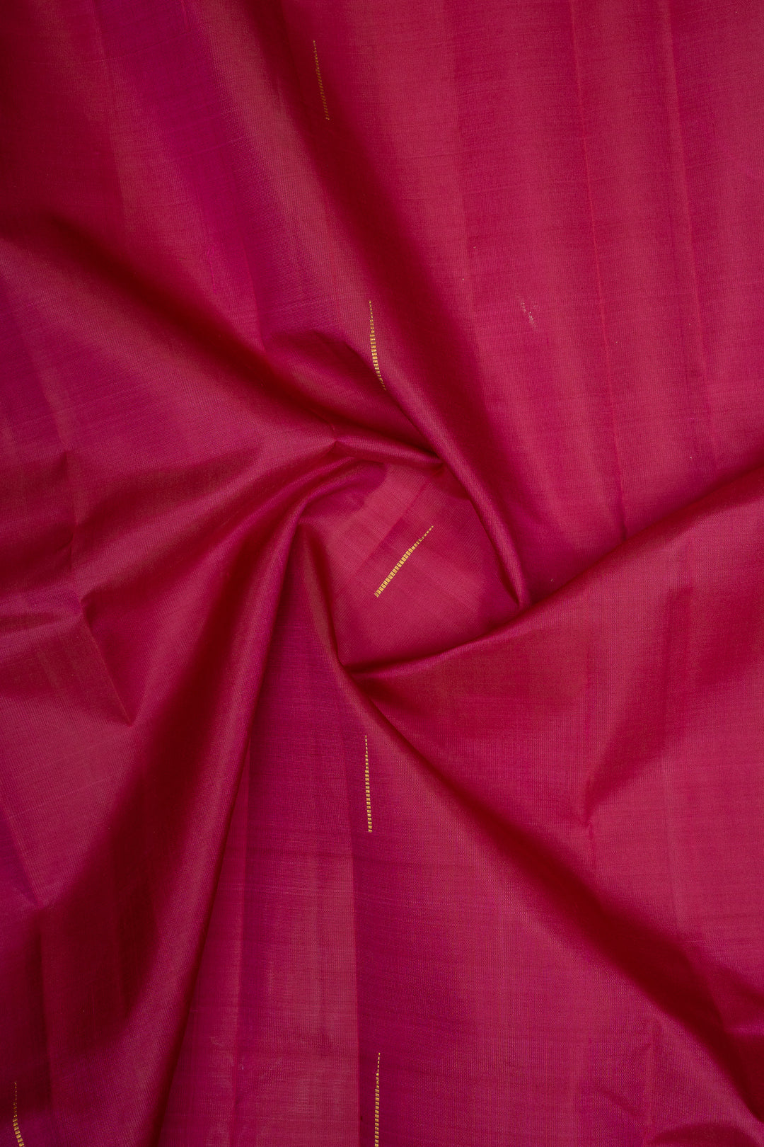 Rani Pink Malli Maggi Small Border Pure Kanchipuram Silk Saree