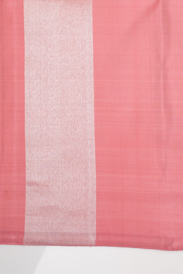 Flamingo Pink Rising 8 Kol Pure Kanchipuram Silk Saree