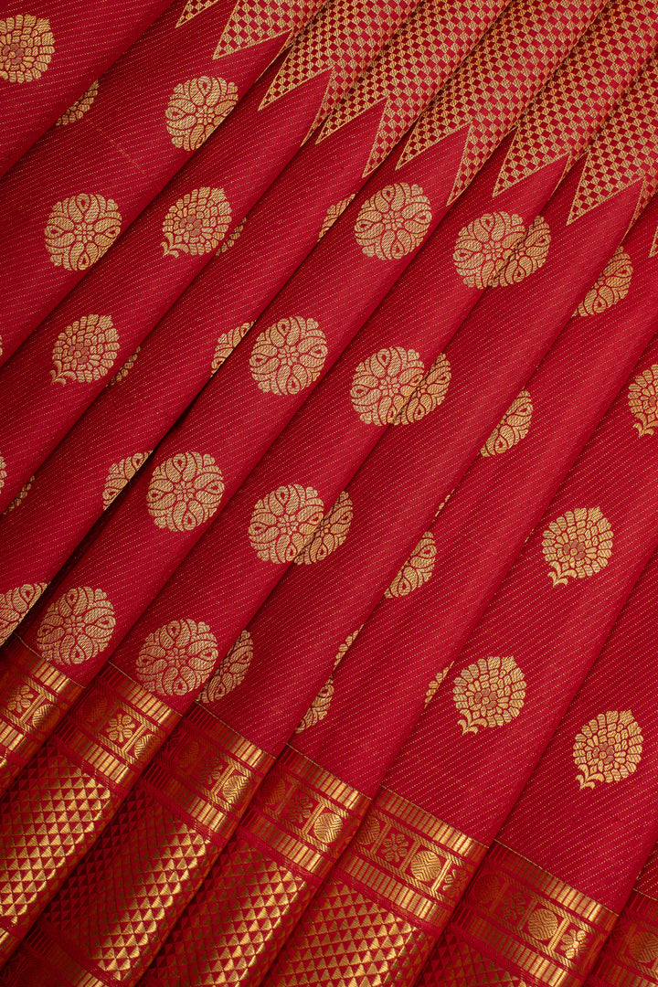 Red Traditional Pure Kanchipuram Silk Saree