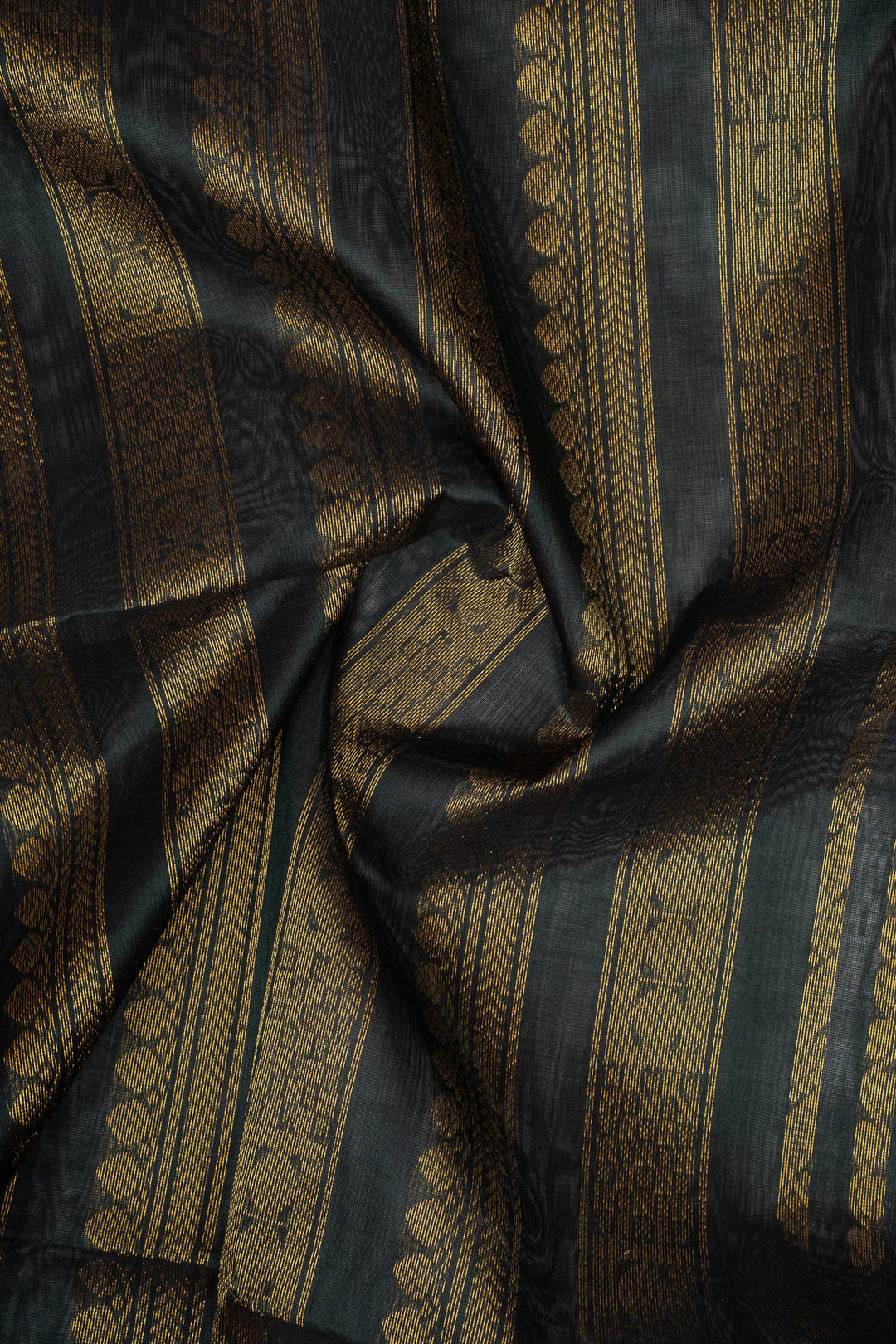 Yellow and Pink Multi Stripes Pure Silk Cotton Saree