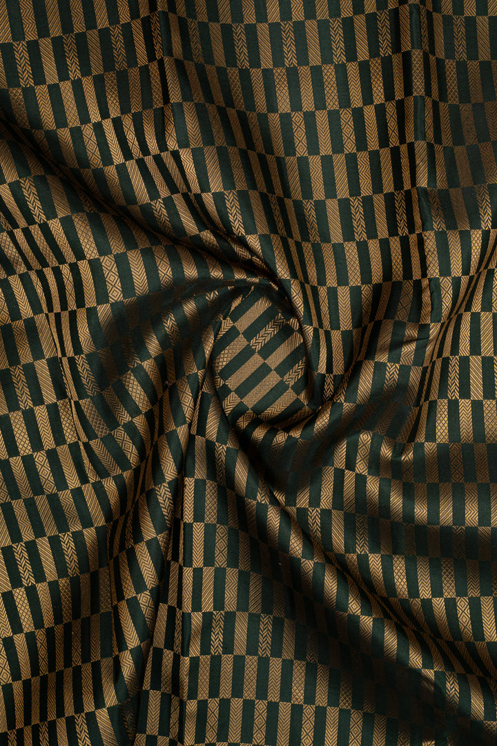 Bottle Green Brocade Pure Kanchipuram Silk Saree