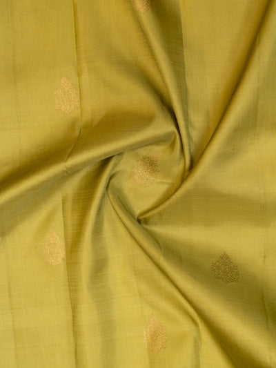 Leaf green pure Kanchipuram traditional silk saree