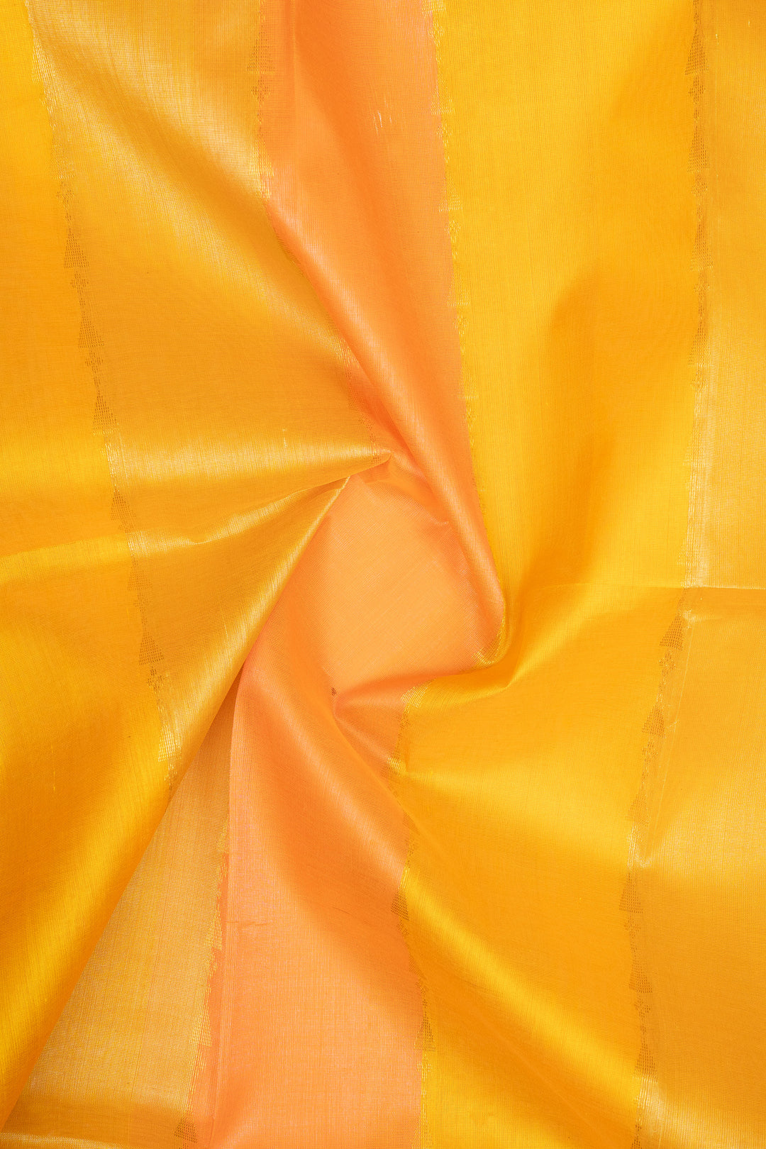 Yellow and Pink Multi Stripes Pure Silk Cotton Saree