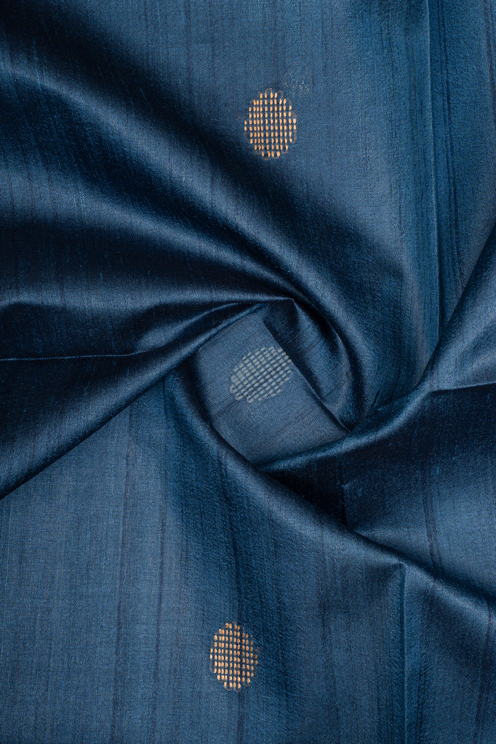 Blue Threadwork Pure Tussar Saree