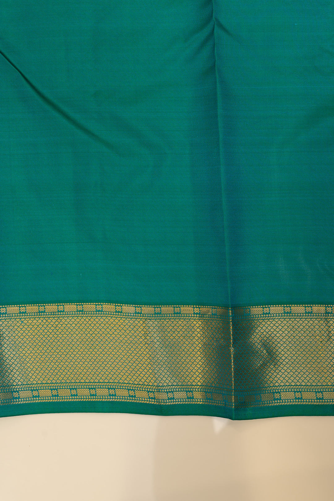 Peacock blue traditional pure Kanchipuram silk saree