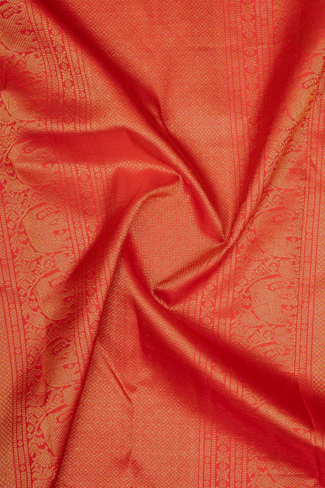 Purple and Red Plus Veldhari Pure Kanchipuram Silk Saree