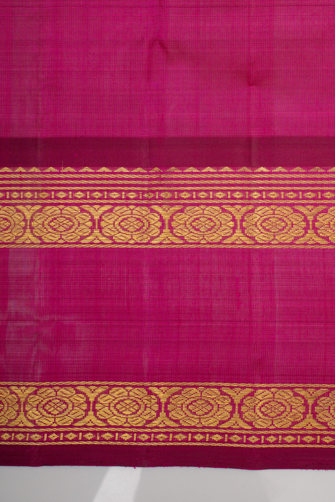 Pink Zari Checks Pure Kanchipuram Silk Saree