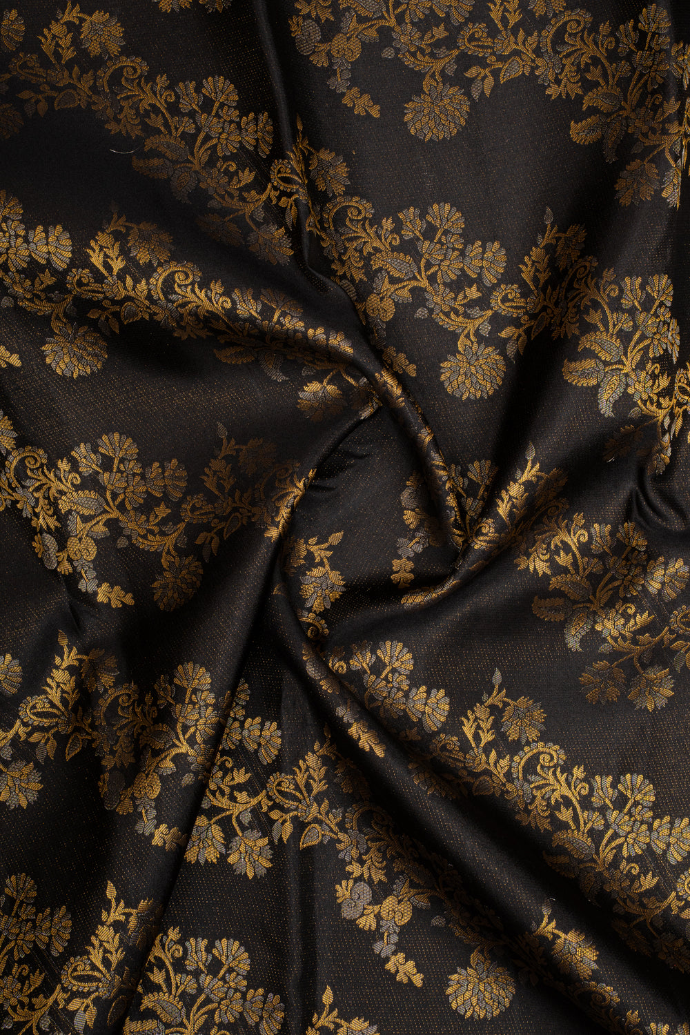 Black and Gold Designer Pure Kanchipuram Silk Saree
