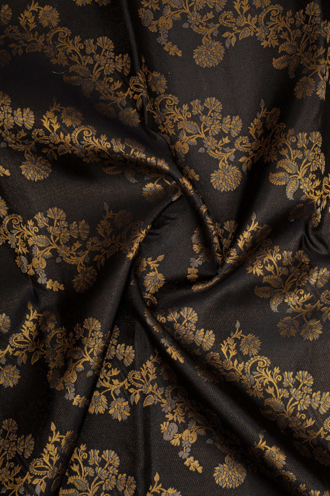 Black and Gold Designer Pure Kanchipuram Silk Saree