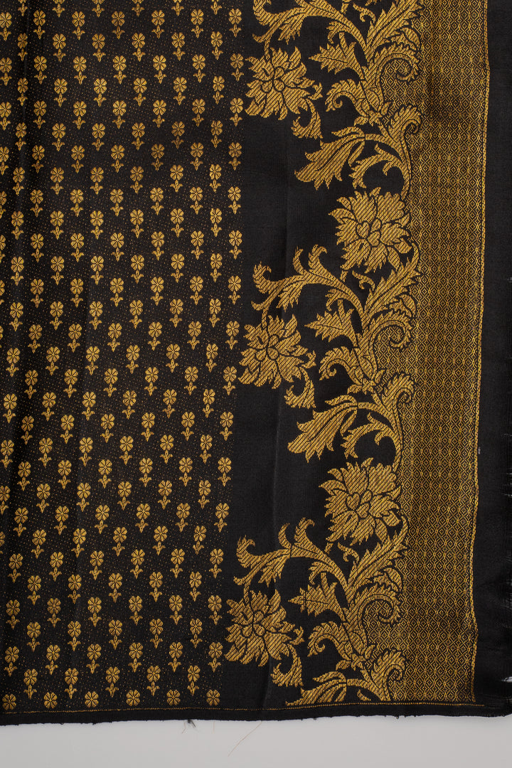Black and Gold Designer Pure Kanchipuram Silk Saree