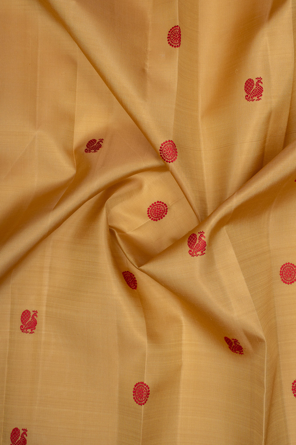 Beige Traditional Pure Kanchipuram Silk Saree