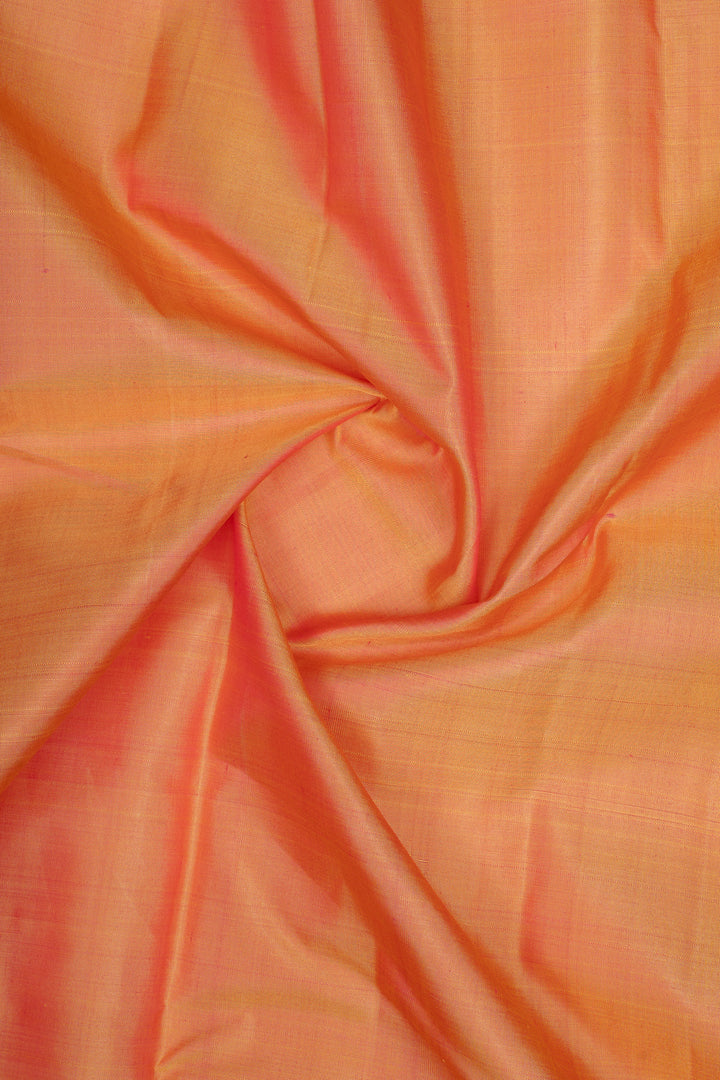 Peach Traditional Pure Kanchipuram Silk Saree