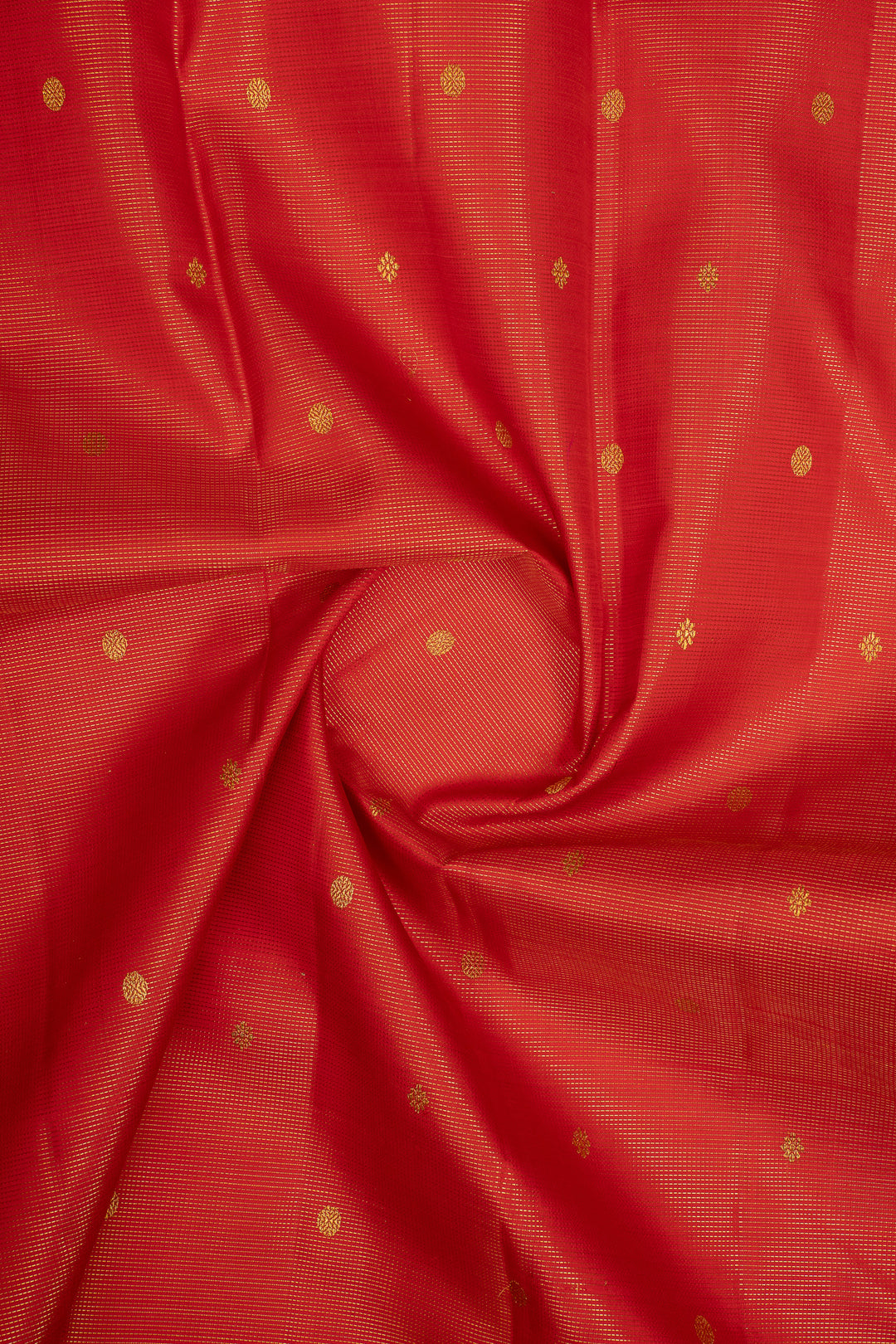 Peach Orange Vairaoosi Pure Kanchipuram Silk Saree