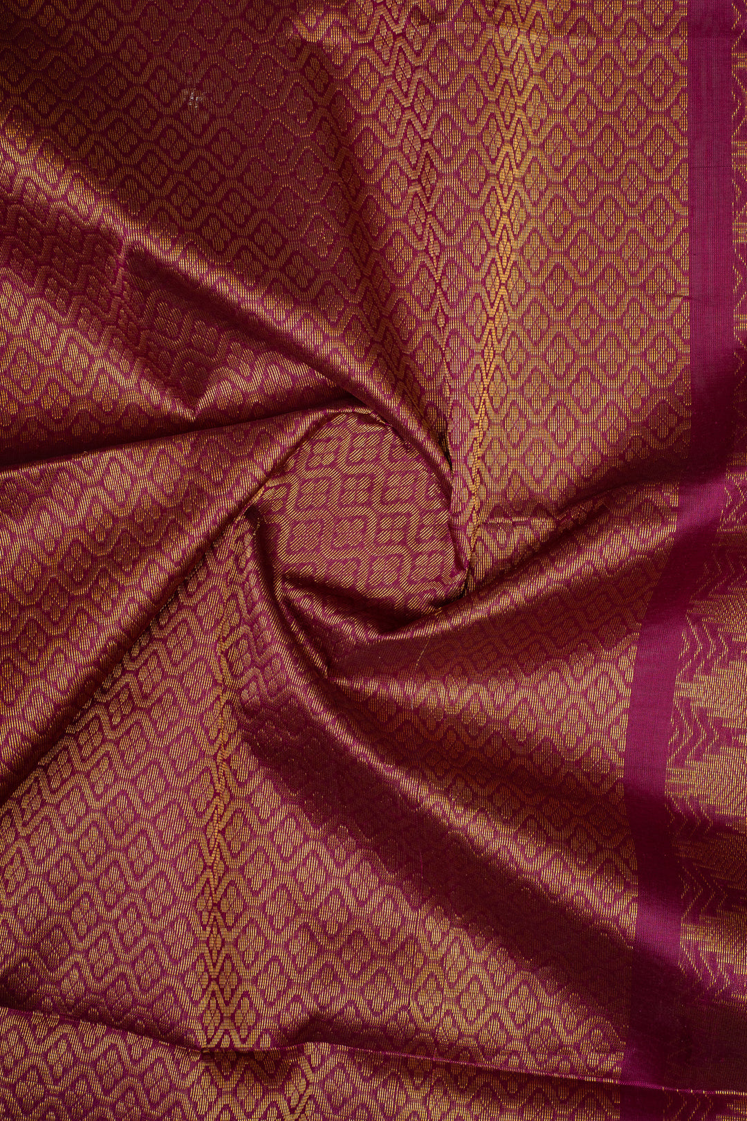 Pink and Maroon Checks Pure Silk Cotton Saree
