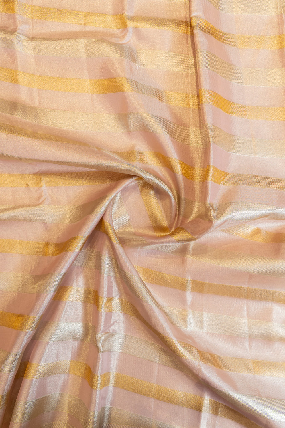 Onion Pink stripes tissue pure Kanchipuram silk saree