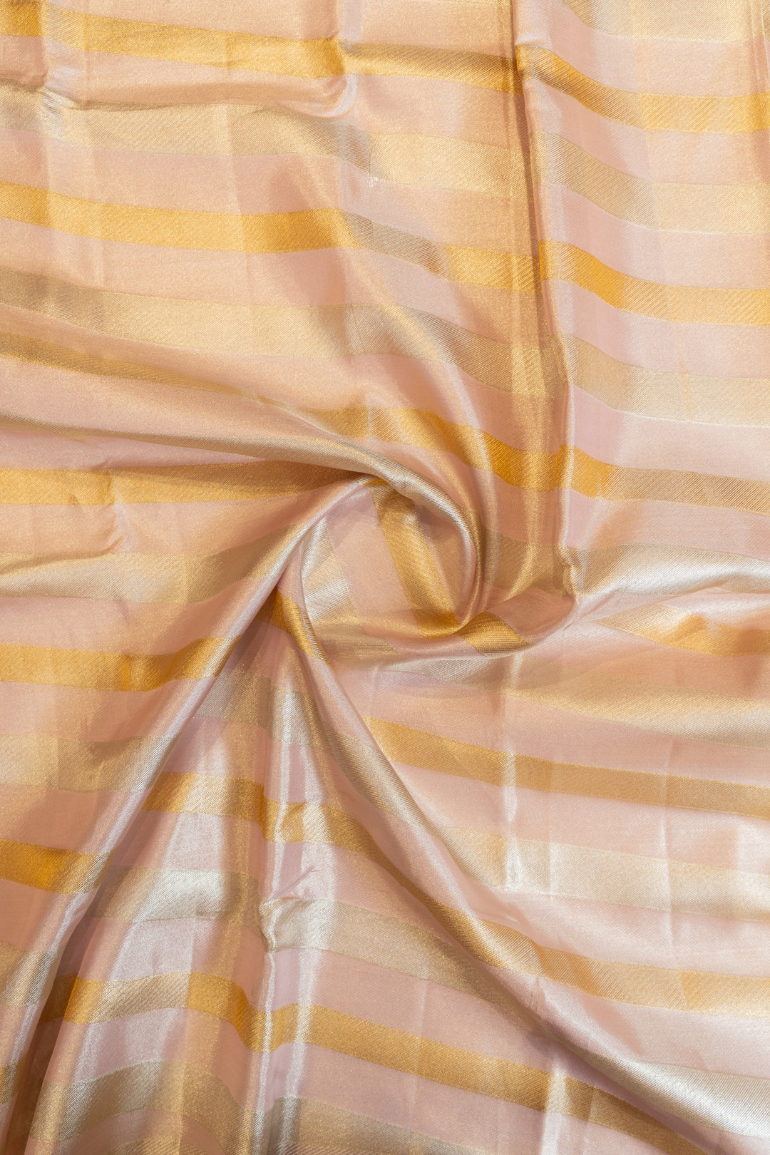 Onion Pink stripes tissue pure Kanchipuram silk saree