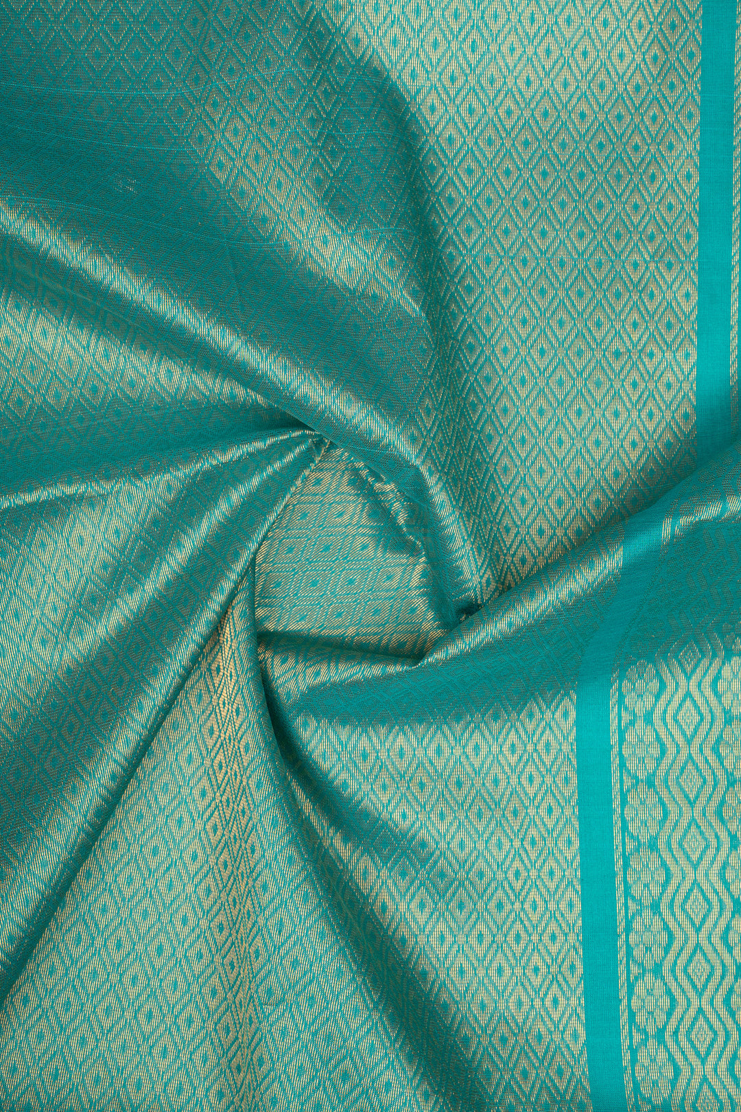MS Blue Zari Checks Pure Silk Cotton Saree