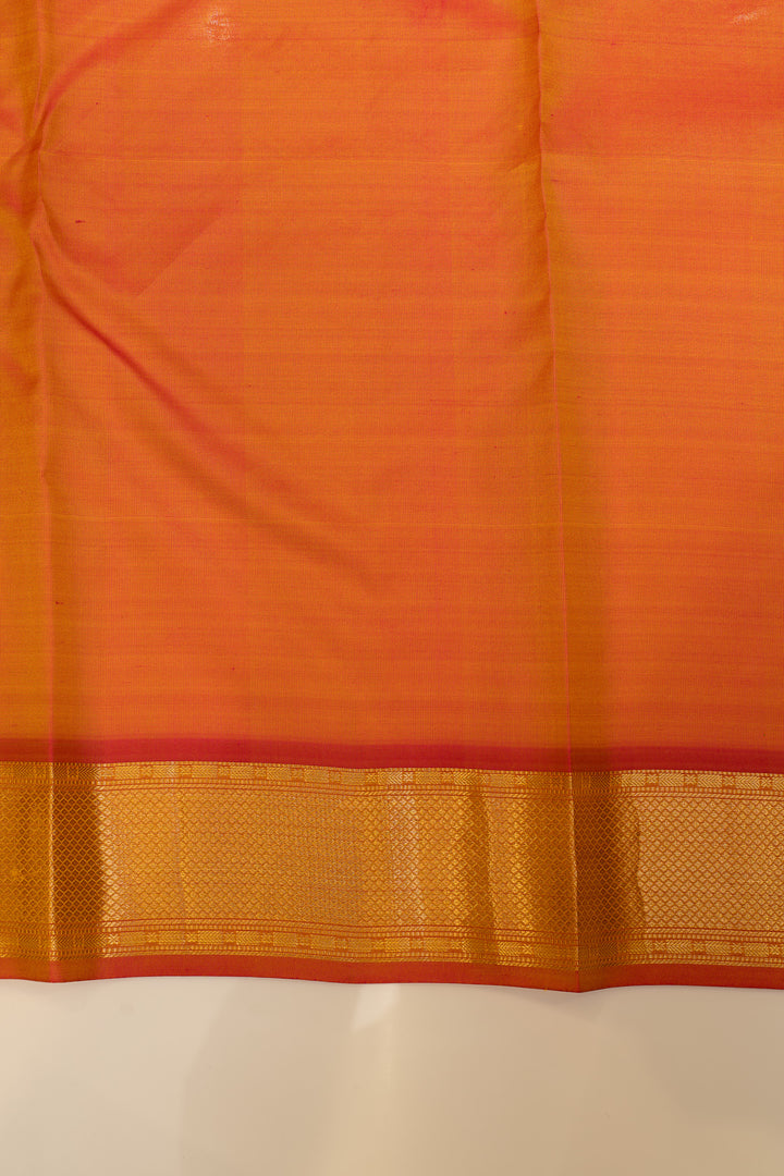 Yellow thread brocade pure Kanchipuram silk saree