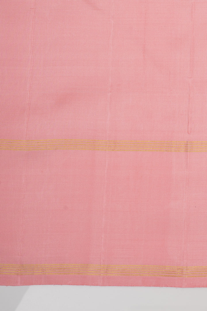 Pink Multi Checks Pure Kanchipuram Silk Saree
