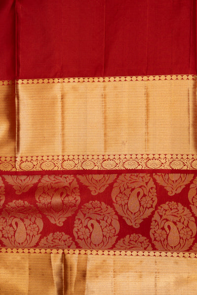 Maroon Brocade Pure Kanchipuram Silk Saree - Clio Silks