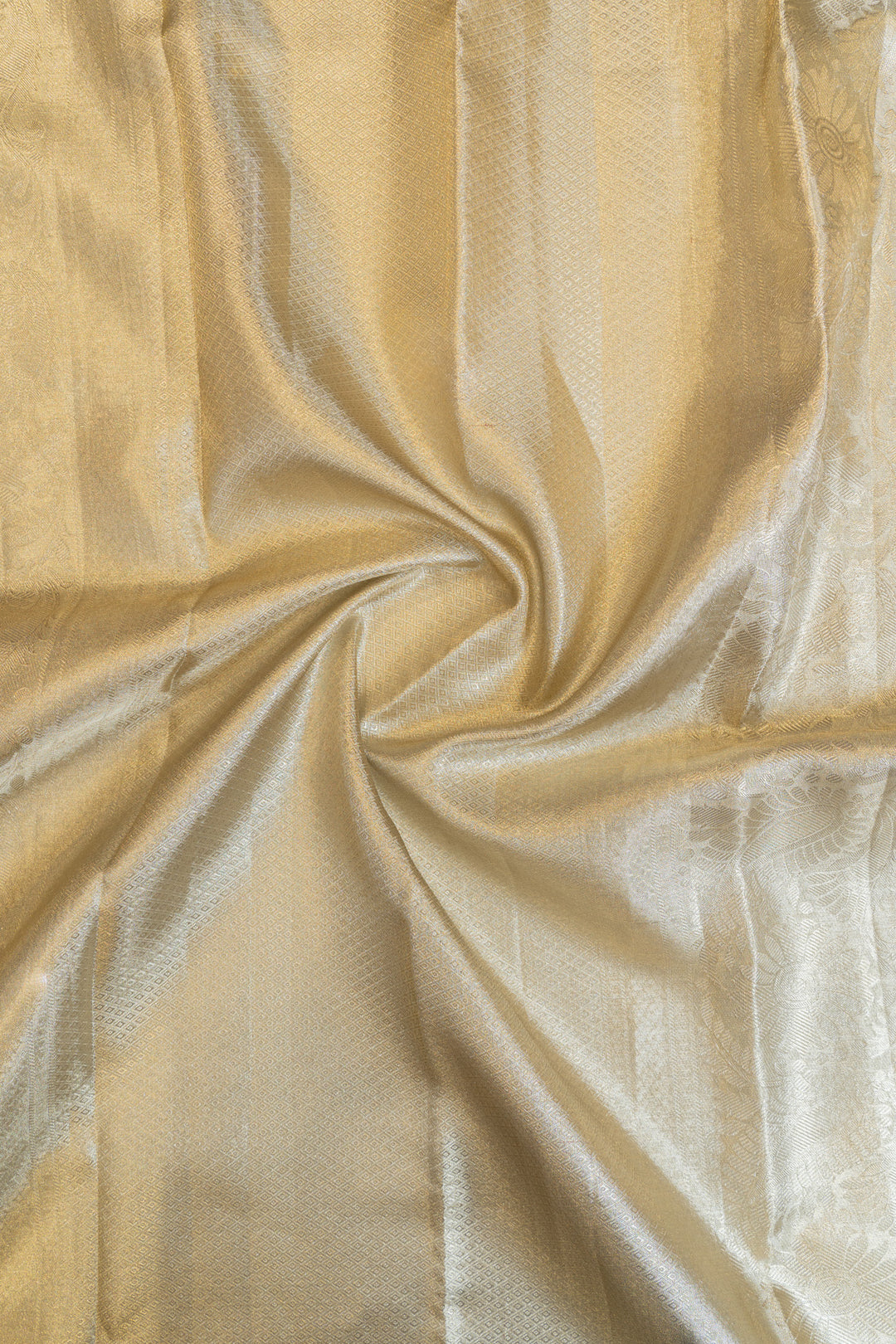 Gold and silver tissue pure Kanchipuram silk saree