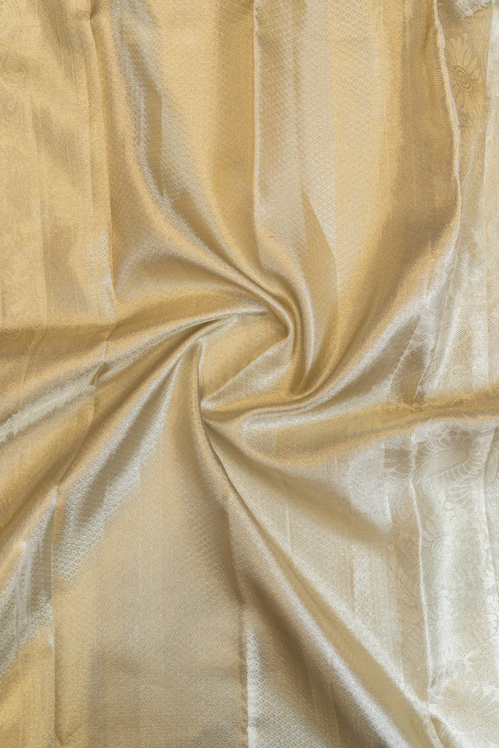 Gold and silver tissue pure Kanchipuram silk saree