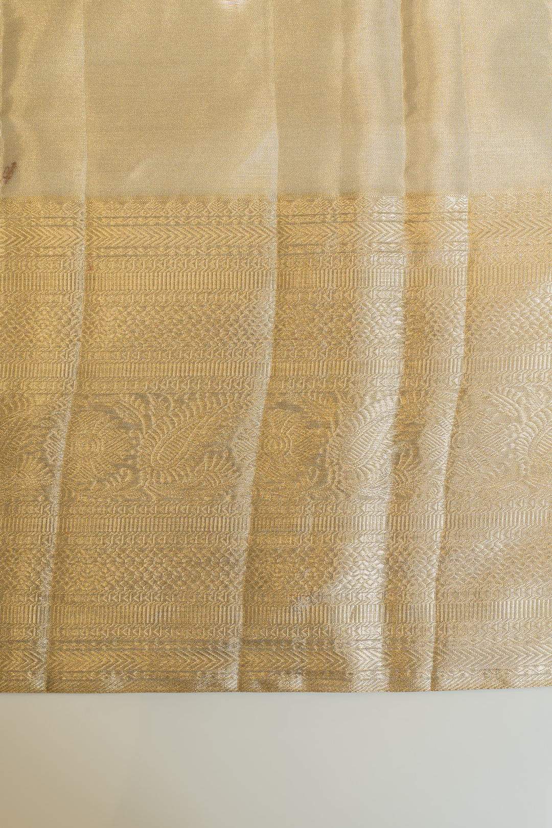 Gold and silver tissue pure Kanchipuram silk saree