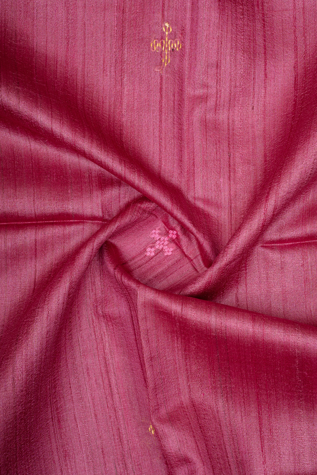 Pink Sequins Pure Muslin Organza Pure Tussar Saree