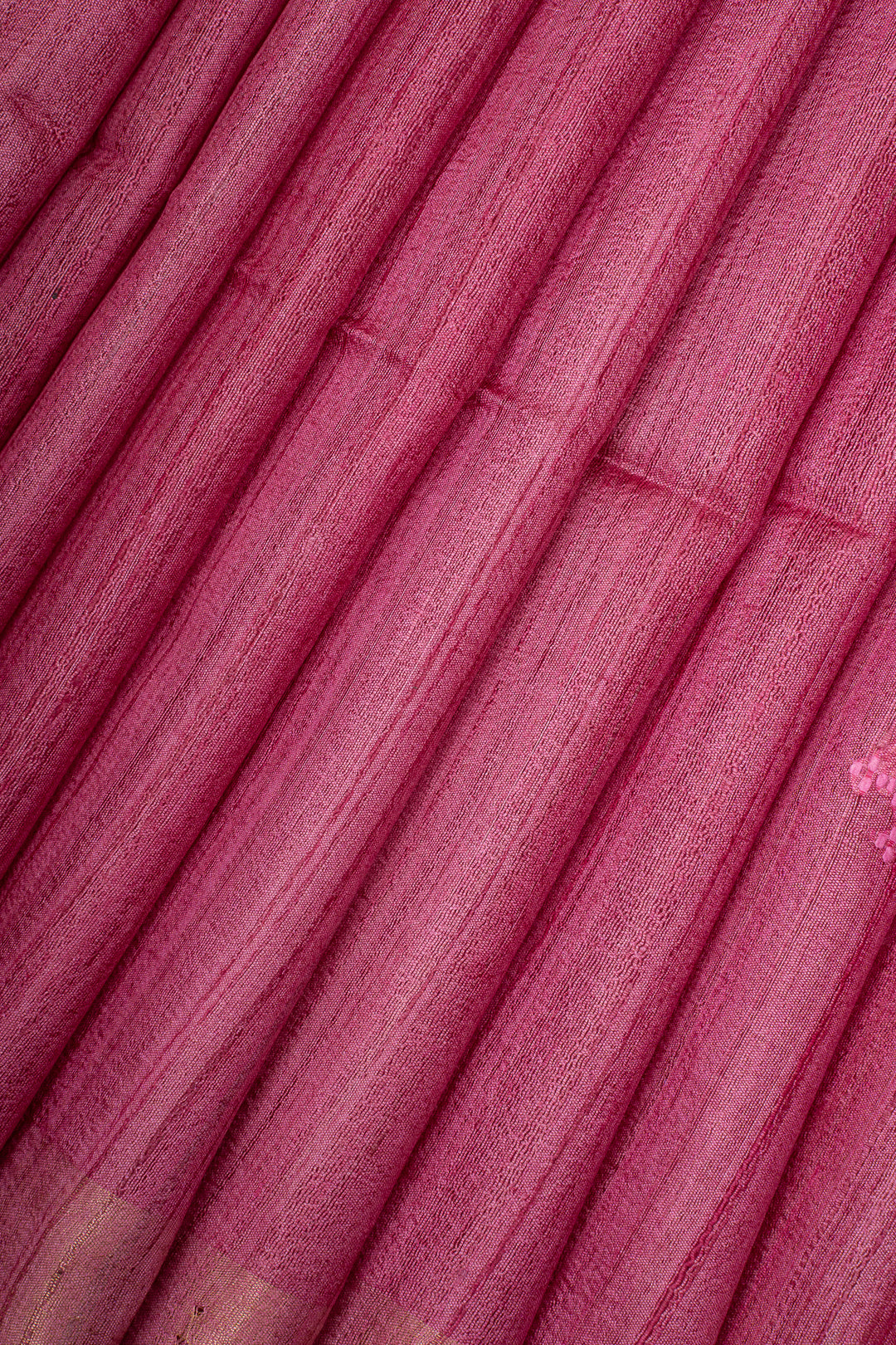 Pink Sequins Pure Muslin Organza Pure Tussar Saree