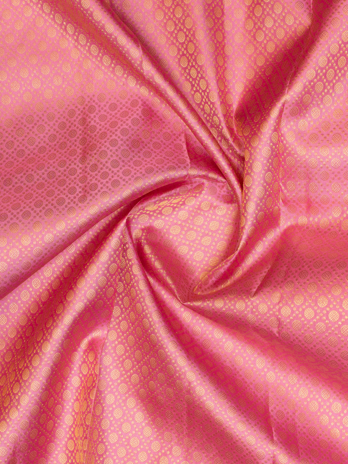 Lotus Pink Turning Border Brocade Pure Kanchipuram Silk Saree