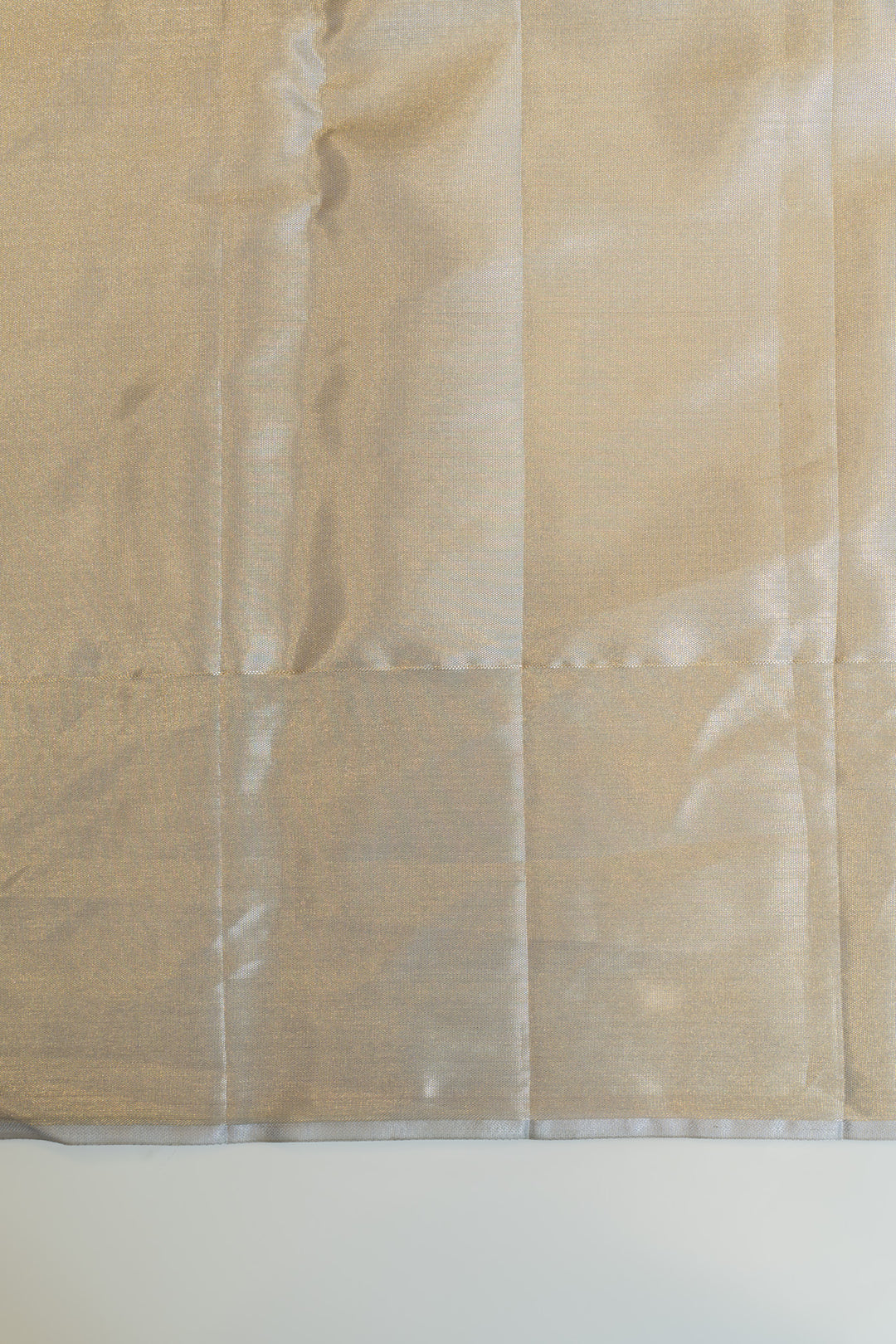 Silver and gold geometric tissue pure Kanchipuram silk saree