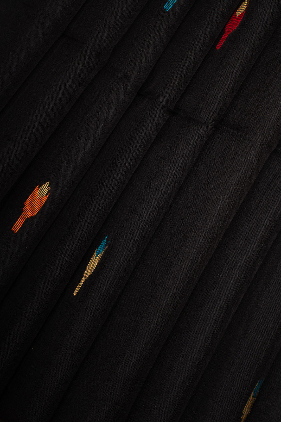 Black Organza Pure Handloom Fancy Pallu Pure Tussar Saree