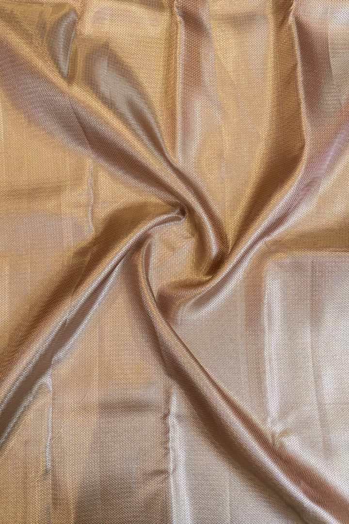 Metallic lilac tissue brocade pure kanjivaram silk saree