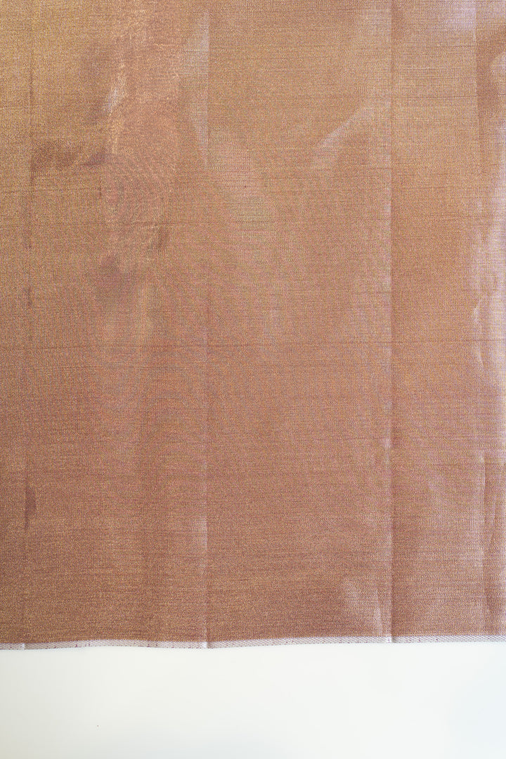 Metallic lilac tissue brocade pure kanjivaram silk saree