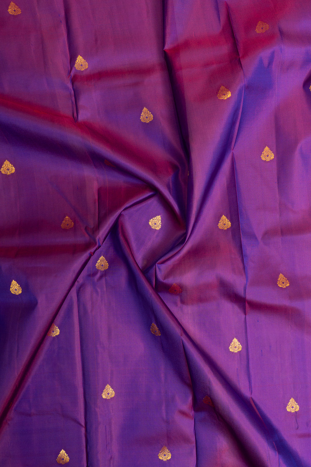 Purple and mustard pure Kanchipuram silk saree