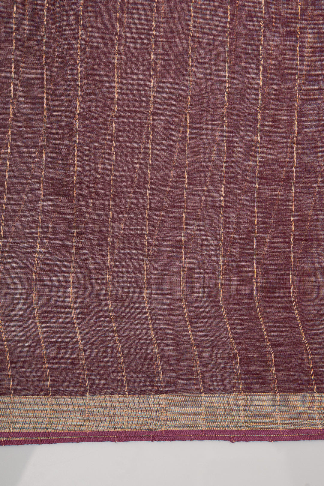 Maroon Sequins Pure Handloom Muslin Organza Pure Tussar Saree