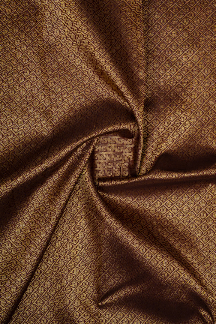 Grey and maroon traditional pure kanchipuram silk saree