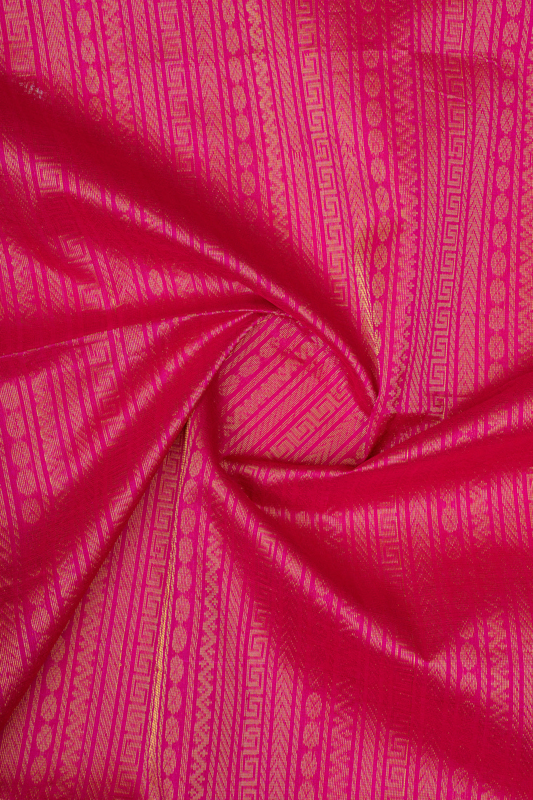 Peach Zari Checks Pure Silk Cotton Saree