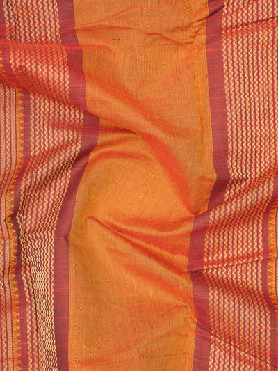 Maroon Lakshadeepam Pure Kanchi Cotton Saree - Clio Silks