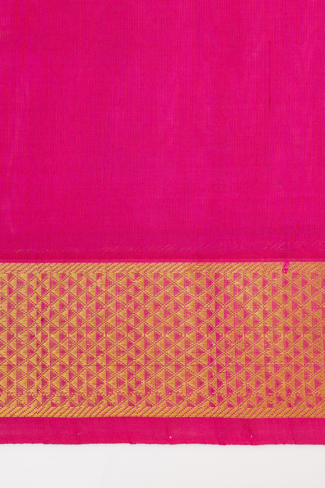 Peach Zari Checks Pure Silk Cotton Saree