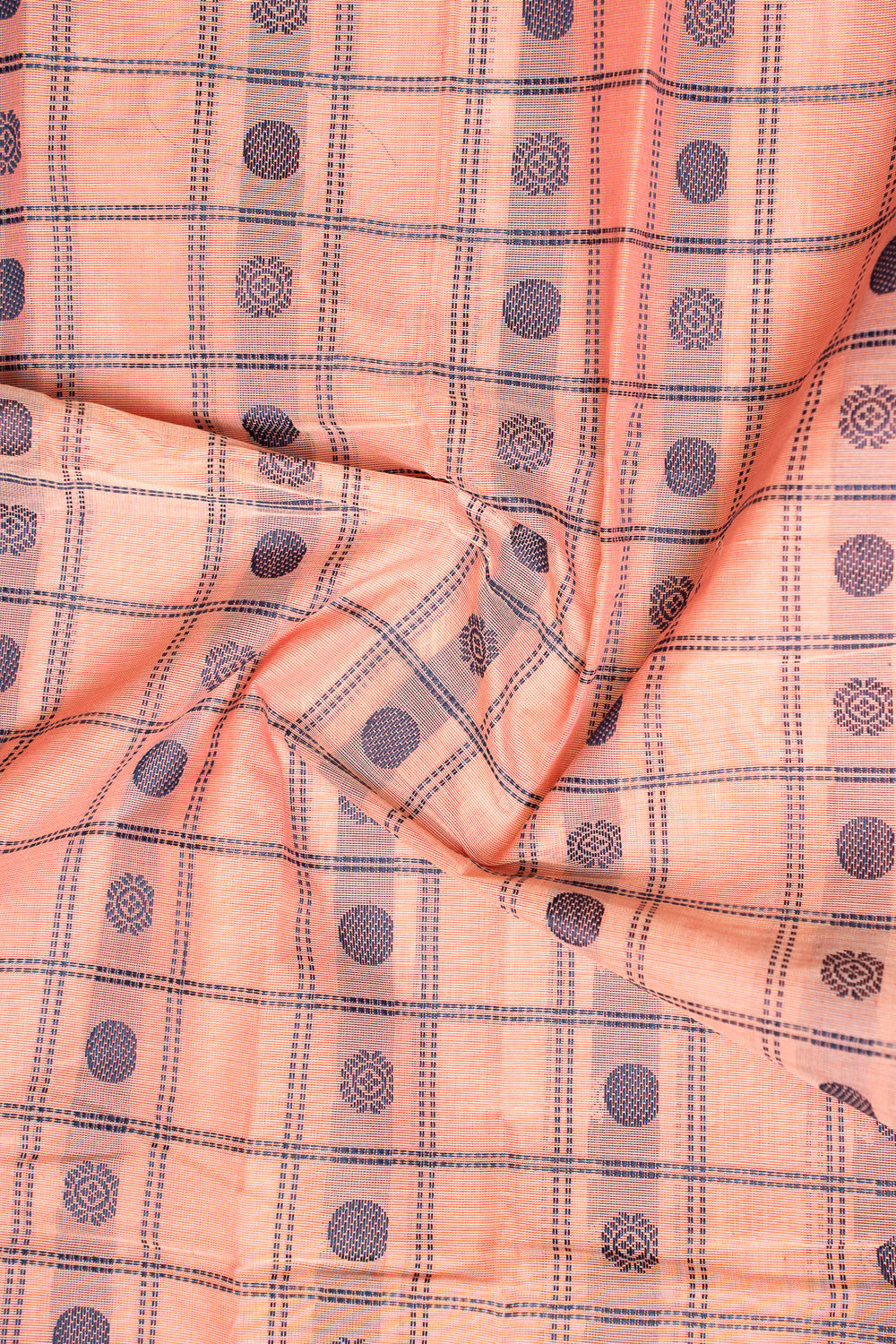 Baby Pink Pure Cotton Saree - Clio Silks