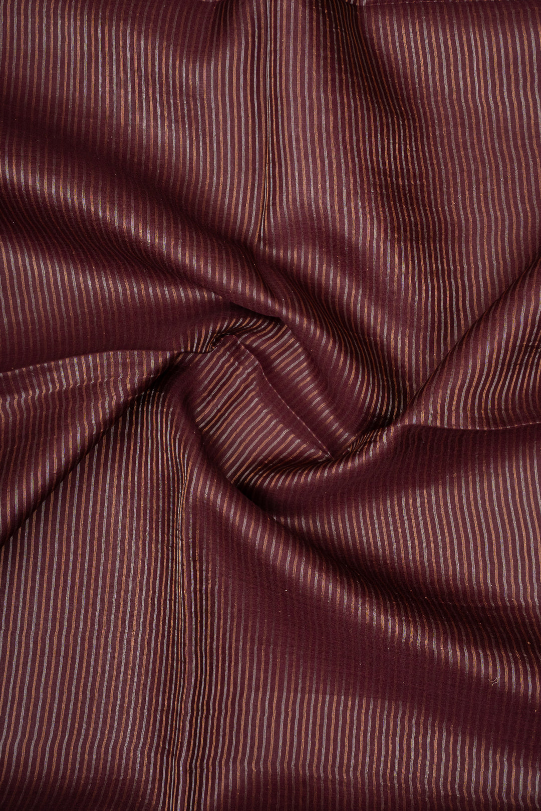 Burgundy Floral Woven Pure Muslin Organza Pure Tussar Saree