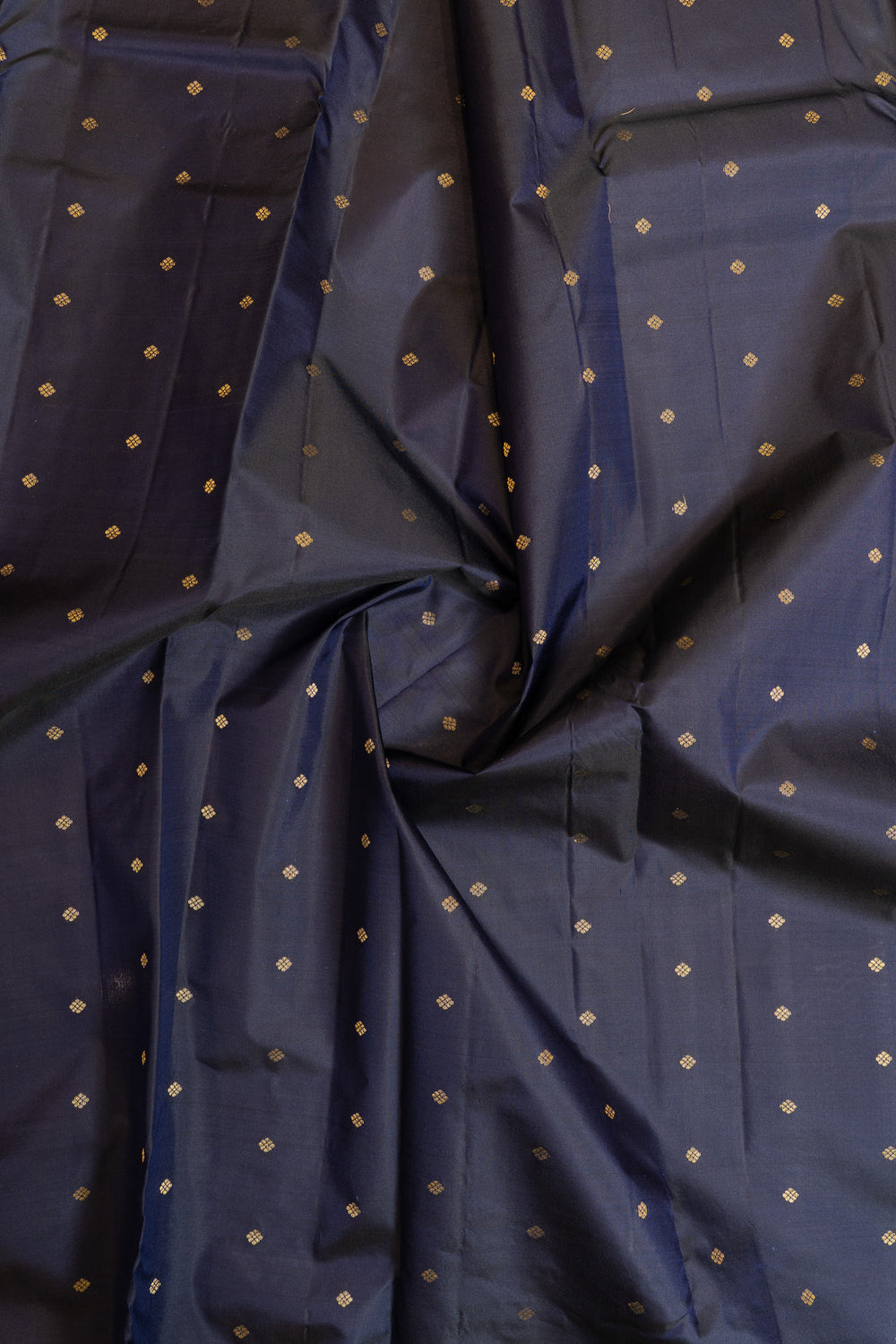 Dark blue traditional pure Kanchipuram silk saree