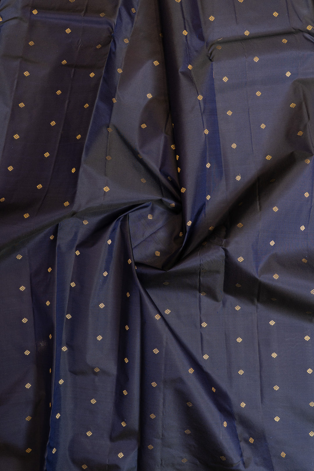 Dark blue traditional pure Kanchipuram silk saree