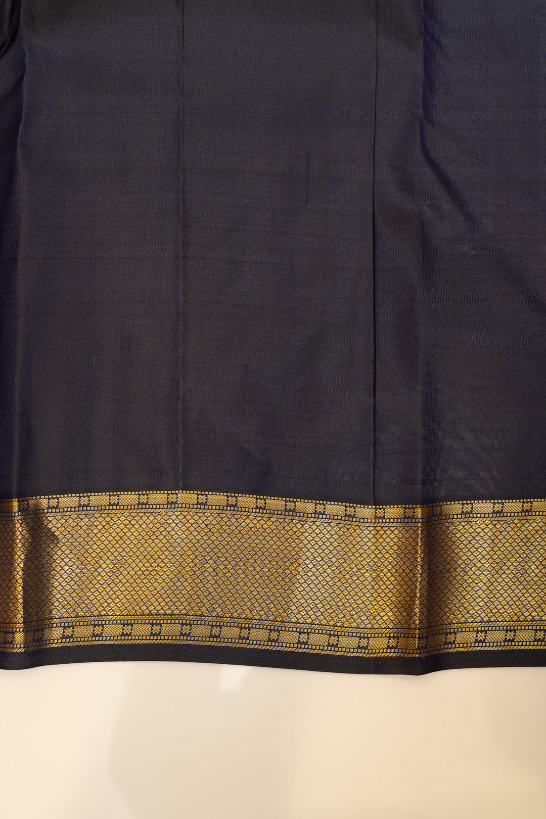 Dark blue traditional pure Kanchipuram silk saree