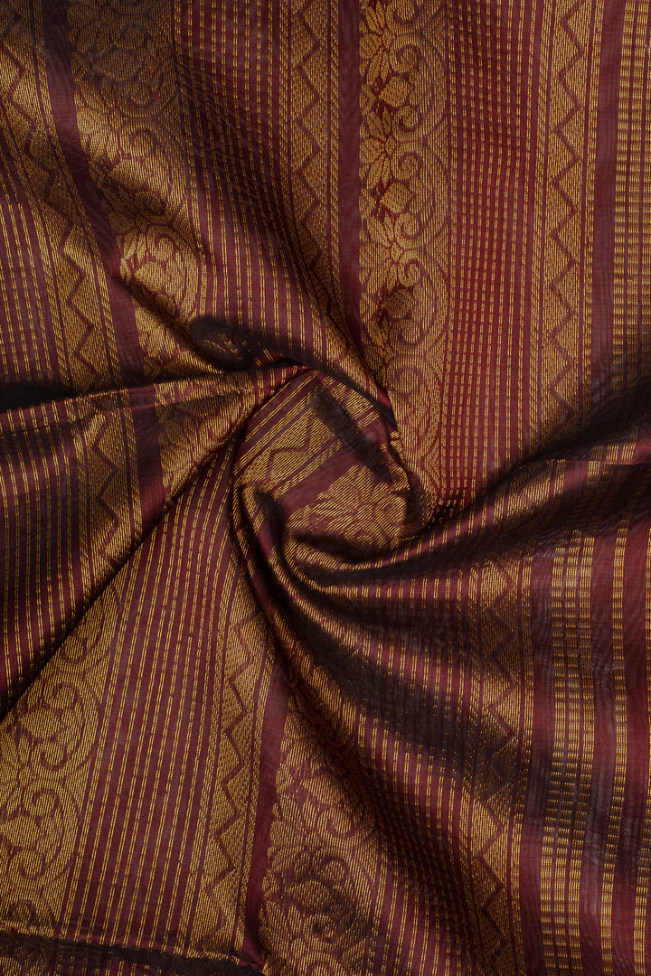 Beige Traditional Pure Silk Cotton Saree