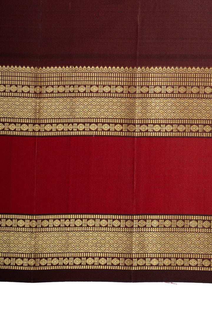 Pink and maroon shot colour pure kanchipuram silk saree