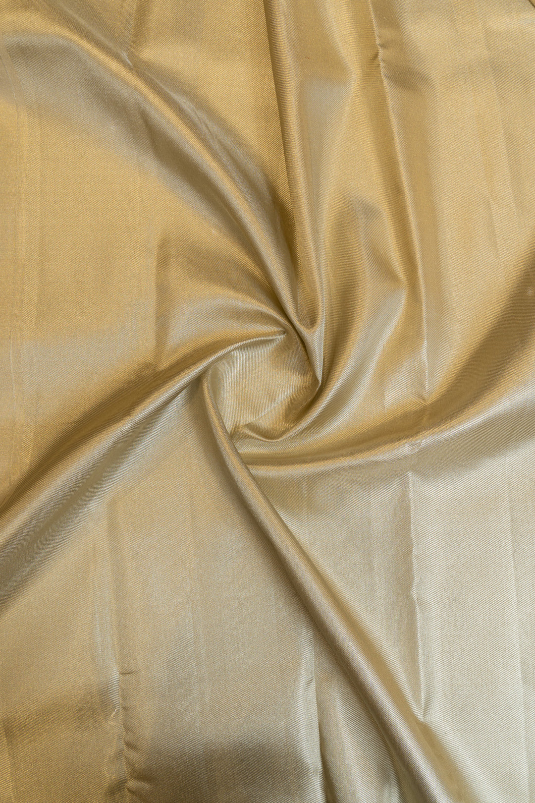 Silver gold diamond tissue pure kanjivaram silk saree
